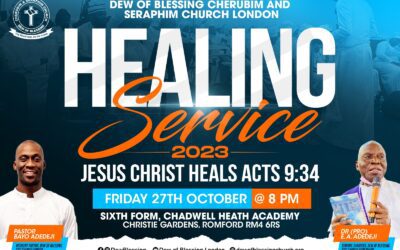 Friday 27th October 2023 Annual Healing Service